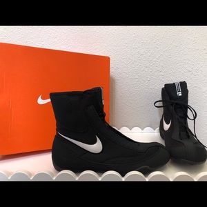 nike machomai mid boxing boots black